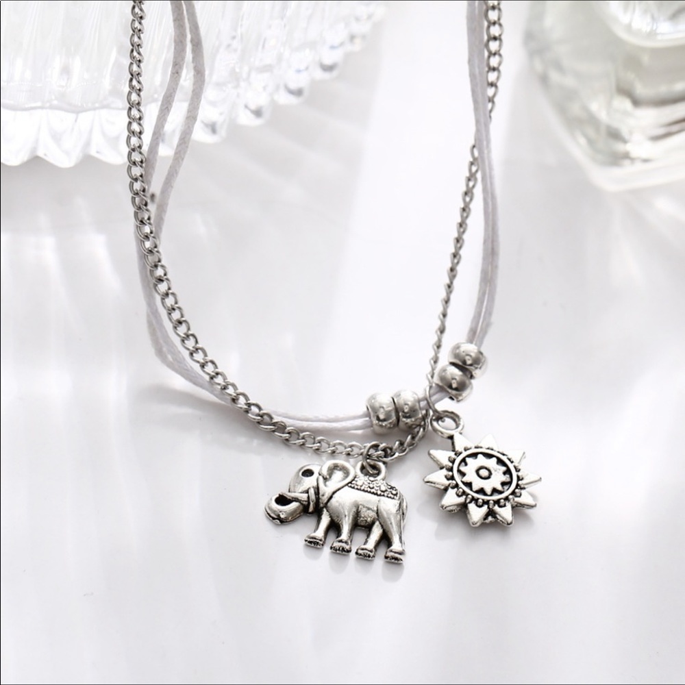 Elephant and Sun Ankle Bracelet - Picture 7 of 8